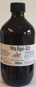 An amber bottle contains 500ml of Echinacea Flower extract