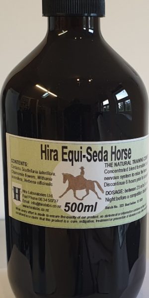 An amber bottle contains 500ml of formulated liquid extract