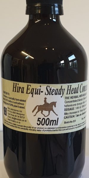 An amber bottle contains 500ml of formulated herbal liquid extract