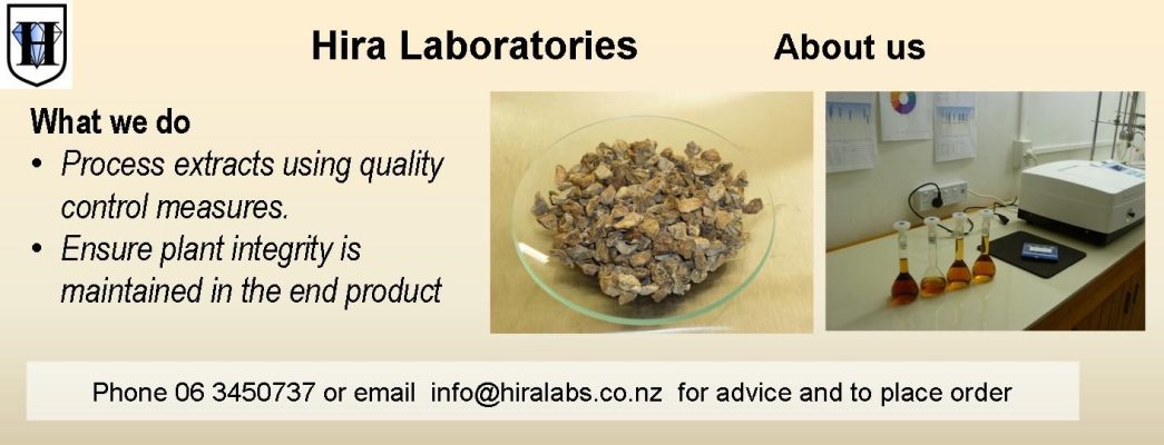 A slider explains the integrity of the products, also shows the pictures of Devil's Claw root granules and lab equipment